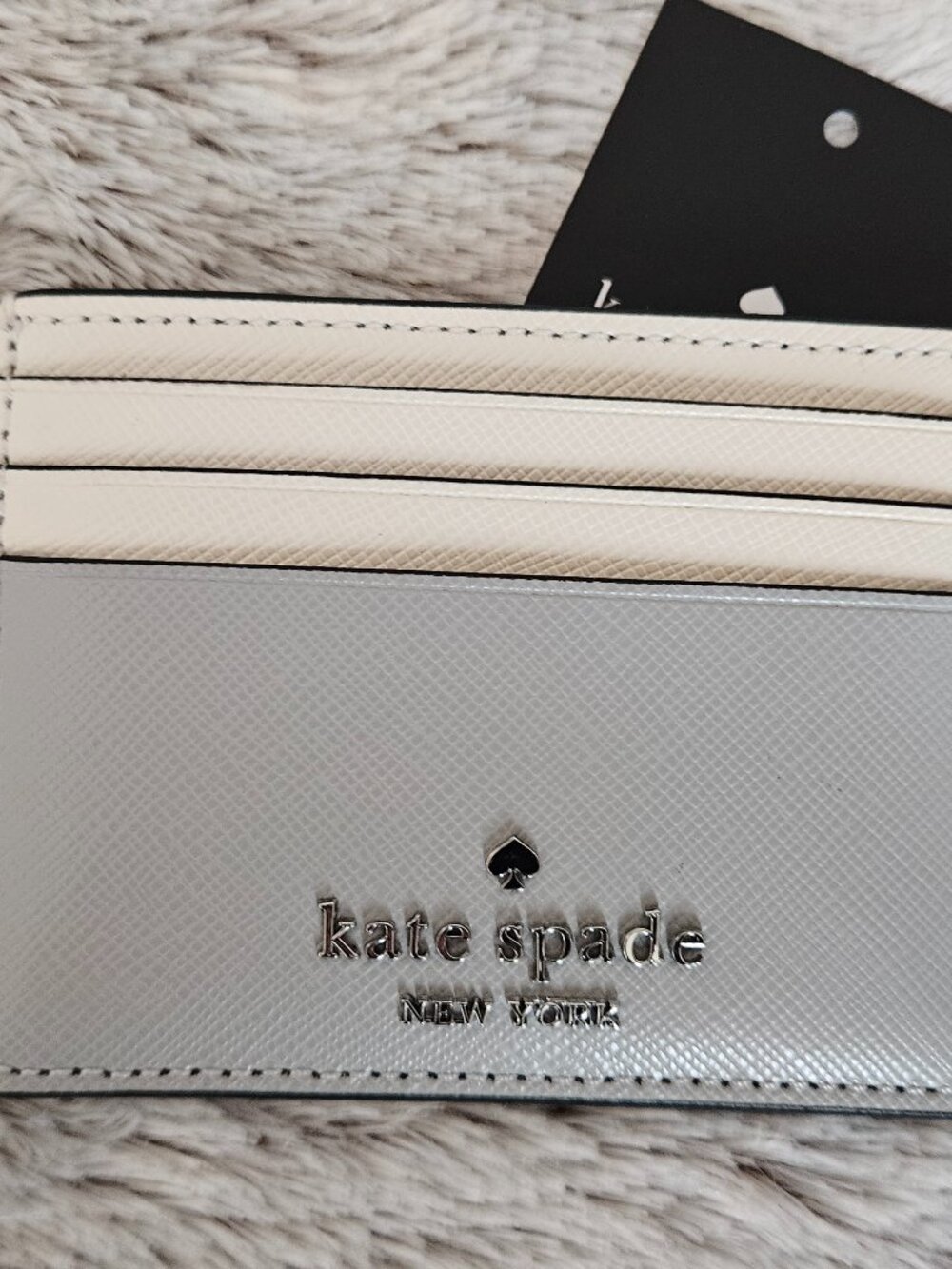 Kate Spade New York Madison Slim Card Holder Platinum Grey {#817-6}